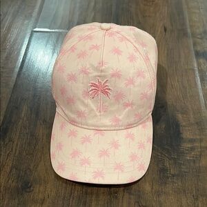Pink Palm Tree Patterned Hat